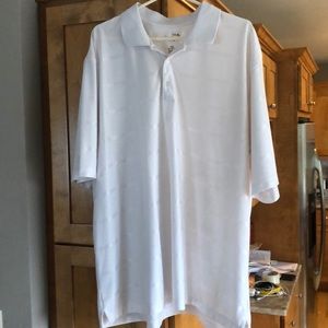 White with white pinstripes and a Corona beer logo